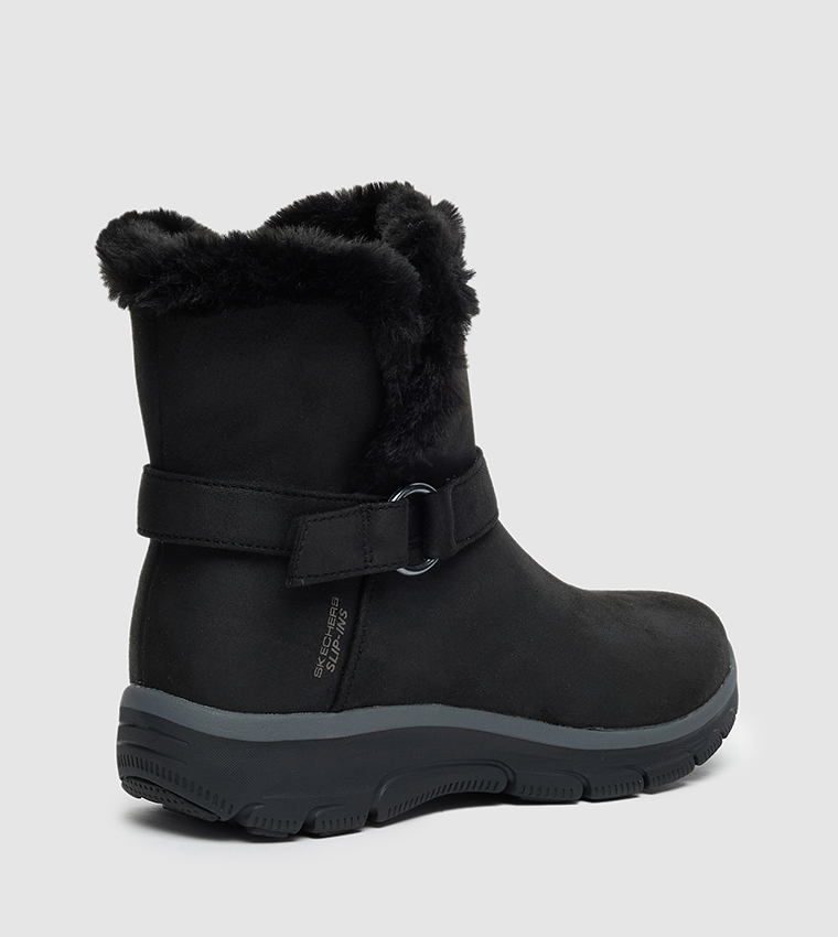 EASY GOING Fur Detail Ankle Boots