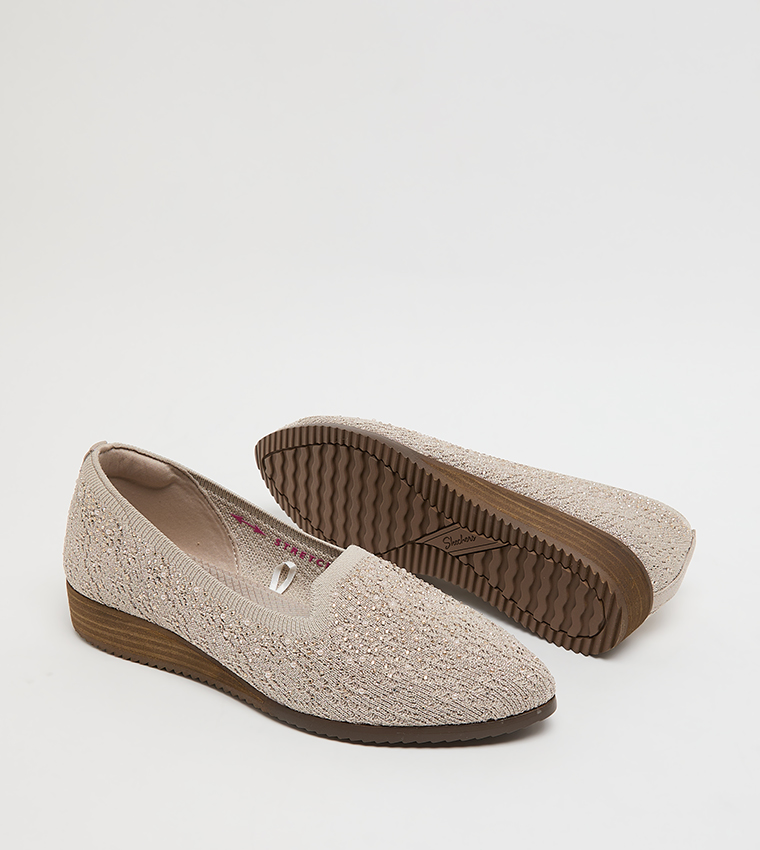 CLEO SAWDUST Embellished Slip-On Shoes