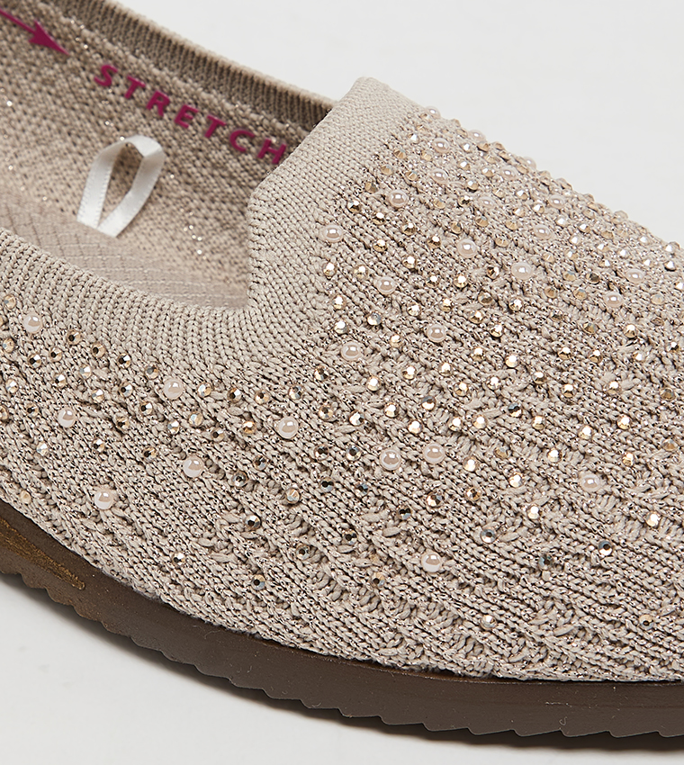 CLEO SAWDUST Embellished Slip-On Shoes