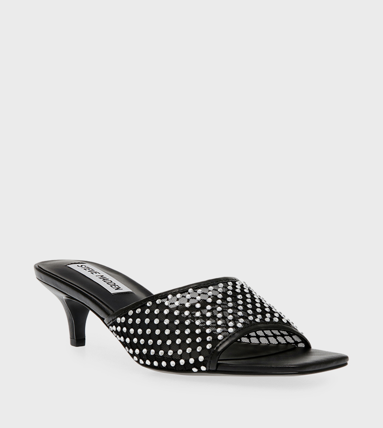 صندل مزخرف بكعب منخفض  