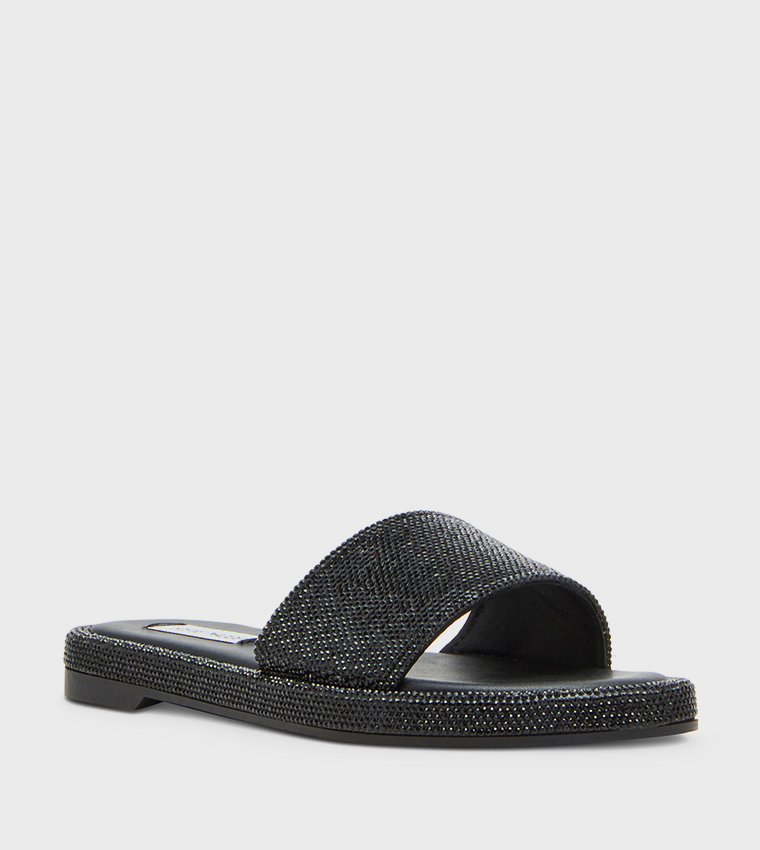 Steve Madden  Flat Sandals - Black Flat Sandals