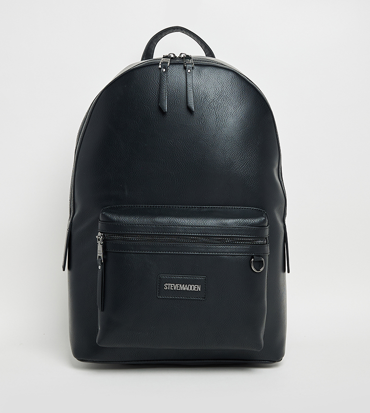 Steve Madden Black Embossed Logo Backpack Black Steve Madden Embossed Mini Backpack Purse | eBay main image 4