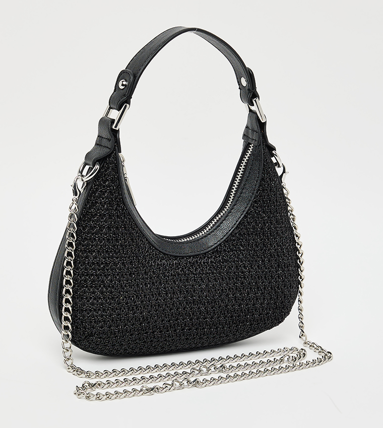 BASCEND Raffia Hobo Bag