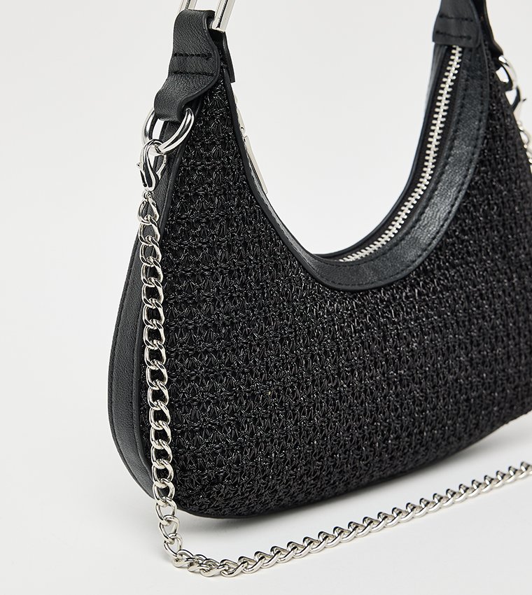 BASCEND Raffia Hobo Bag