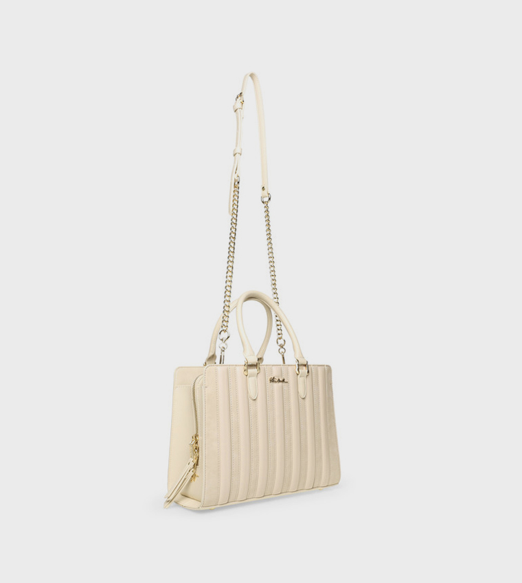 BLINGER Logo Detail Puffer Tote Bag