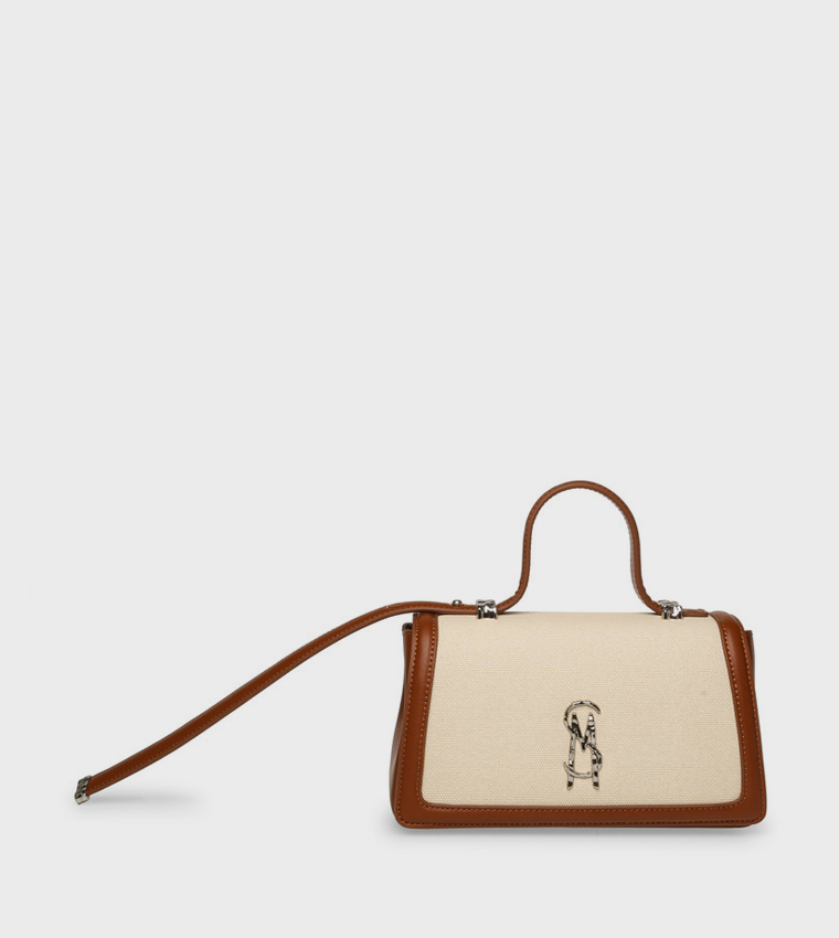 BQUILL Logo Detail Top Handle Bag