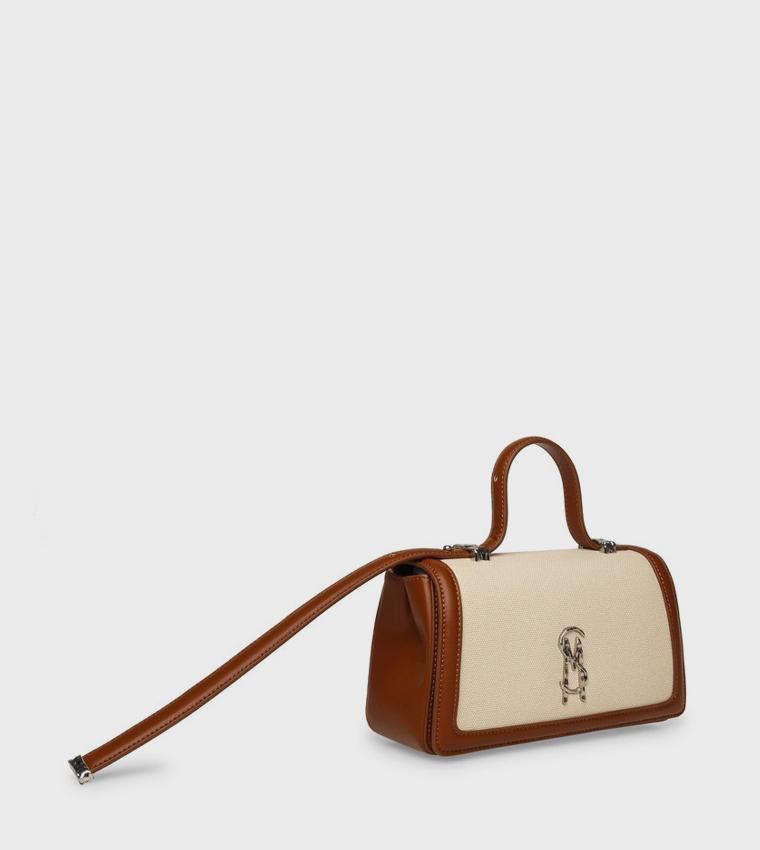 BQUILL Logo Detail Top Handle Bag
