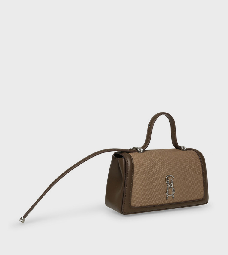 BQUILL Logo Detail Top Handle Bag