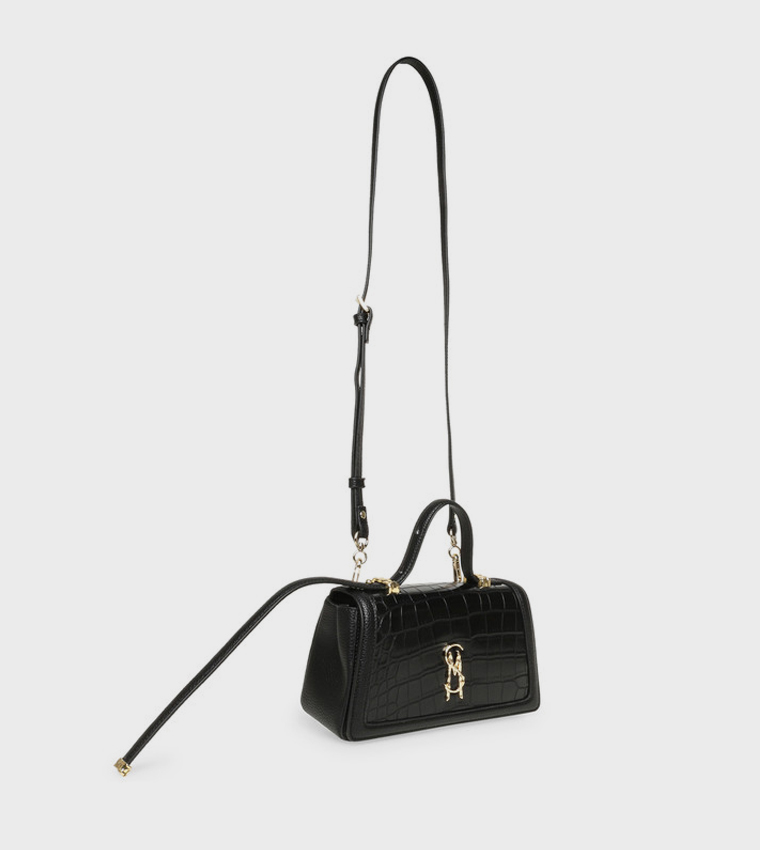 BQUILL-C Logo Detail Top Handle Bag