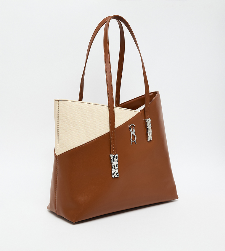 BELIOTT Color Block Tote Bag