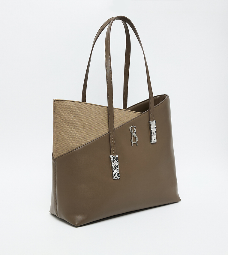BELIOTT Color Block Tote Bag