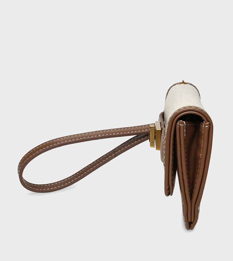 Color Block Twist Lock Wallet