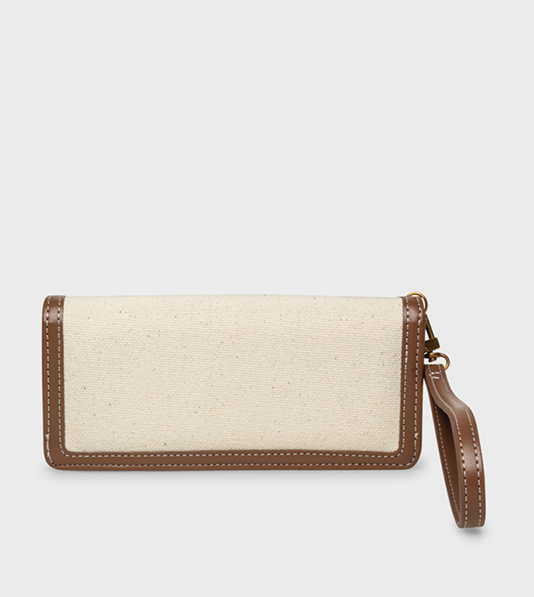 Color Block Twist Lock Wallet