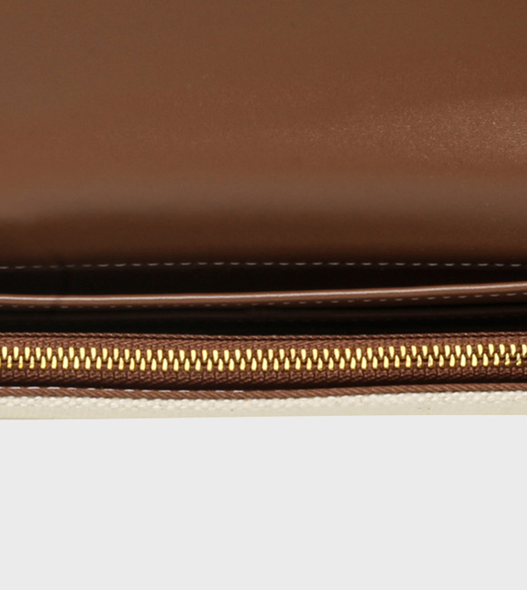 Color Block Twist Lock Wallet