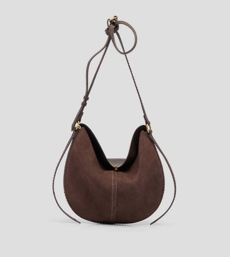 BENNETT Solid Snap Button Crossbody Bag