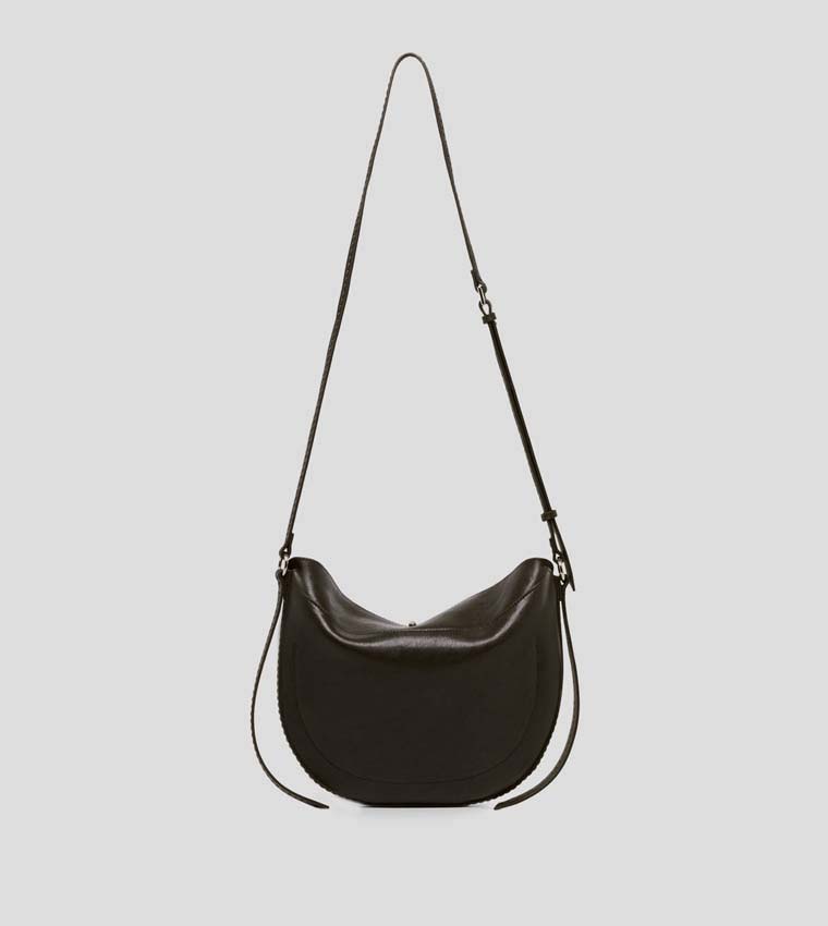 BENNETT Solid Snap Button Crossbody Bag