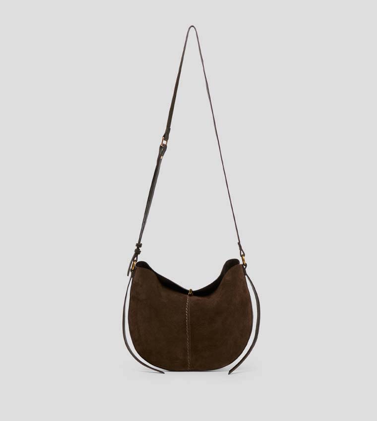BENNETT Solid Snap Button Crossbody Bag
