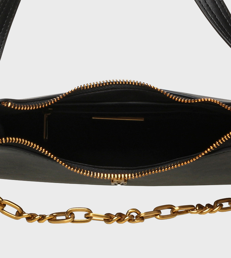 BMIKA-C Chain Detail Zip Shoulder Bag