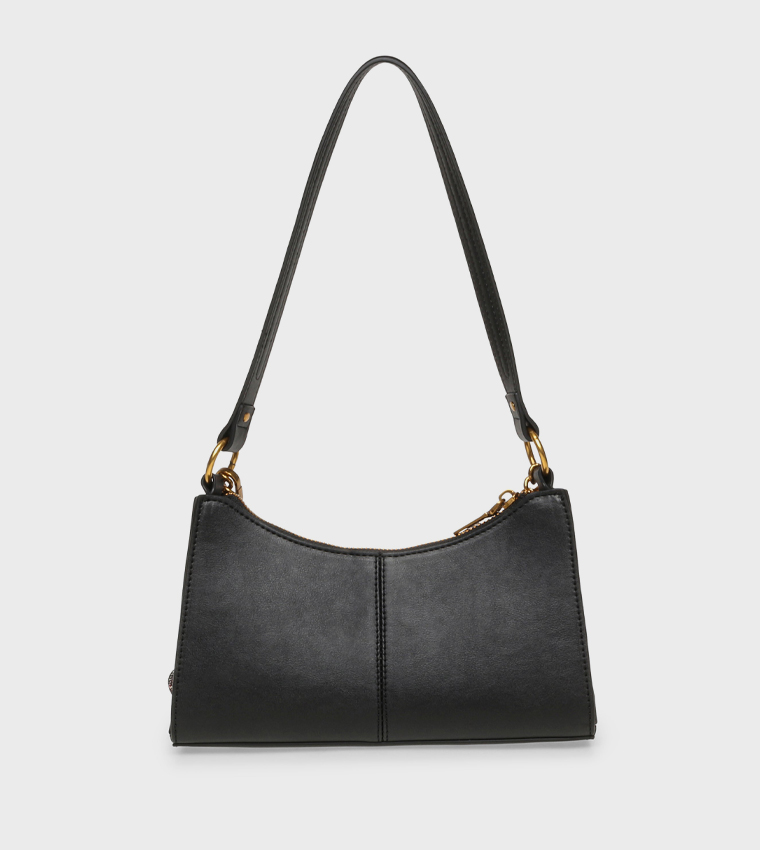 BMIKA-C Chain Detail Zip Shoulder Bag