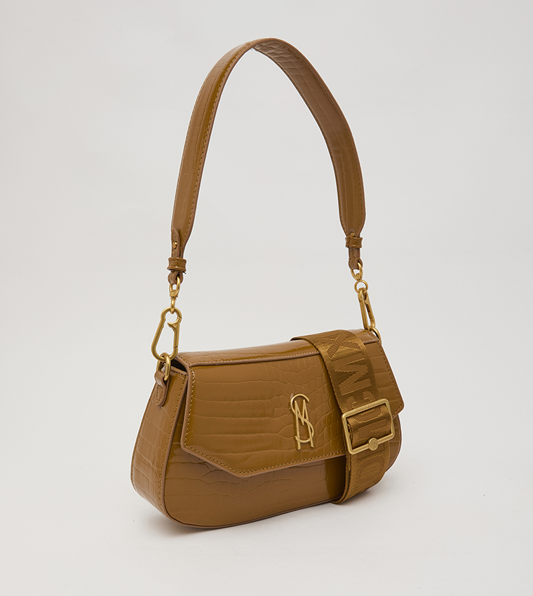 BLYON-E Textured Flap Shoulder Bag