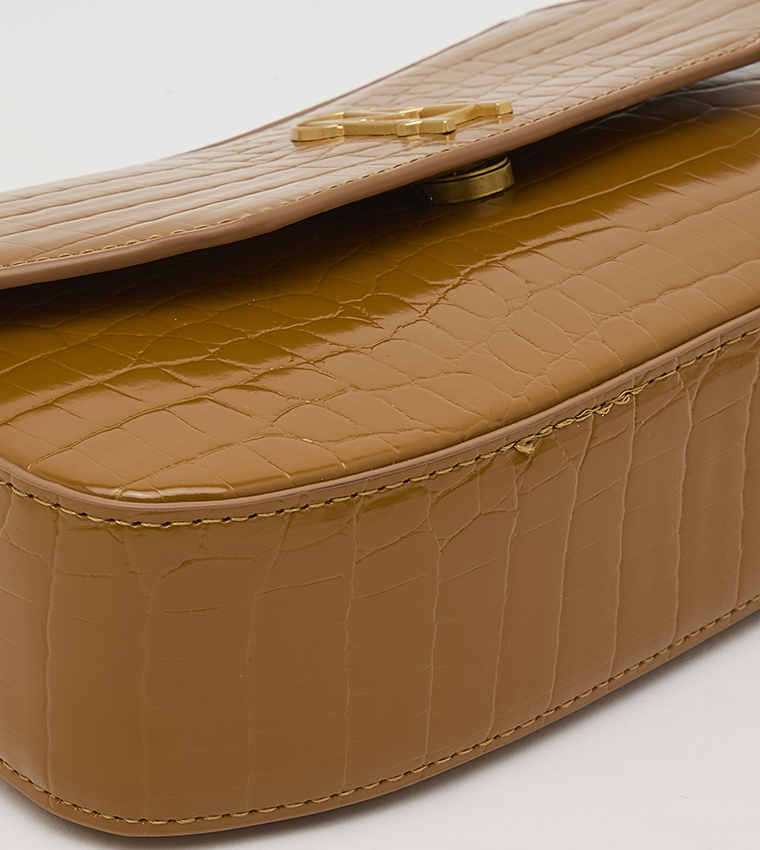 BLYON-E Textured Flap Shoulder Bag