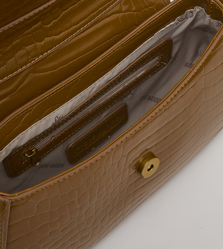 BLYON-E Textured Flap Shoulder Bag