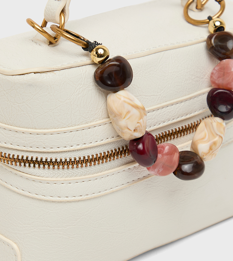 BMINKA Beaded Strap Handheld Bag