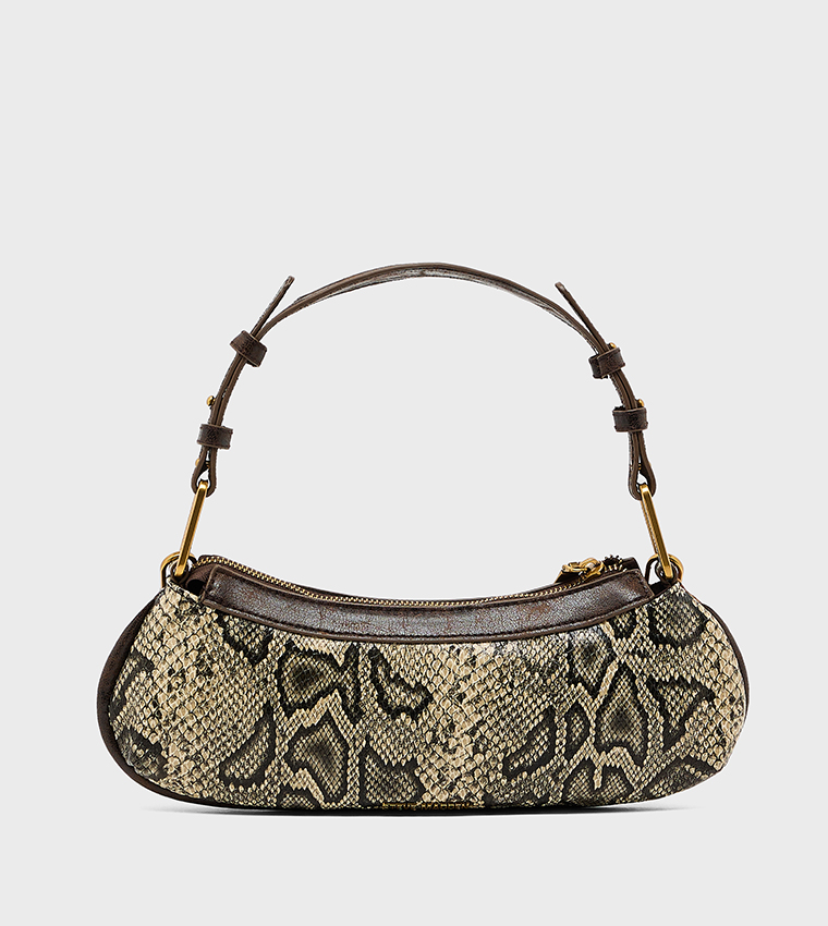 BSLOANE-P Snake Print Shoulder Bag