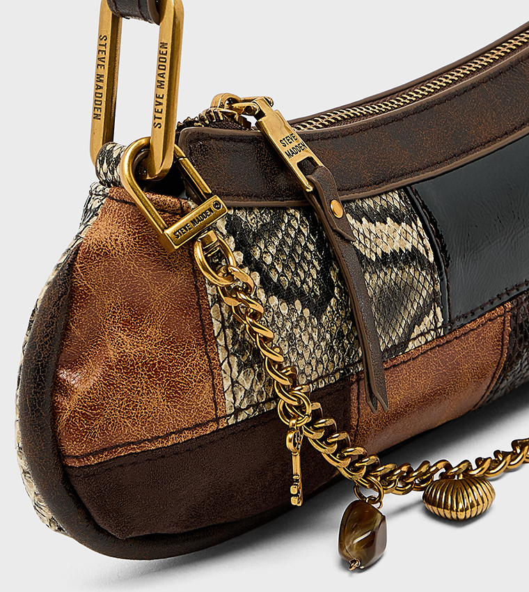 BSLOANE-P Snake Print Shoulder Bag