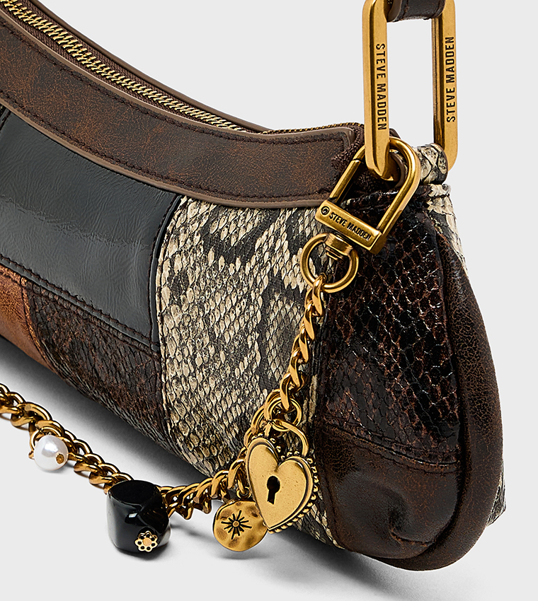 BSLOANE-P Snake Print Shoulder Bag