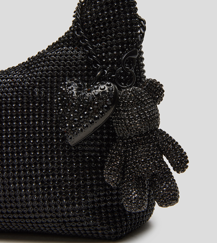 BTEDDIE Embellished Charm Hobo Mini Bag