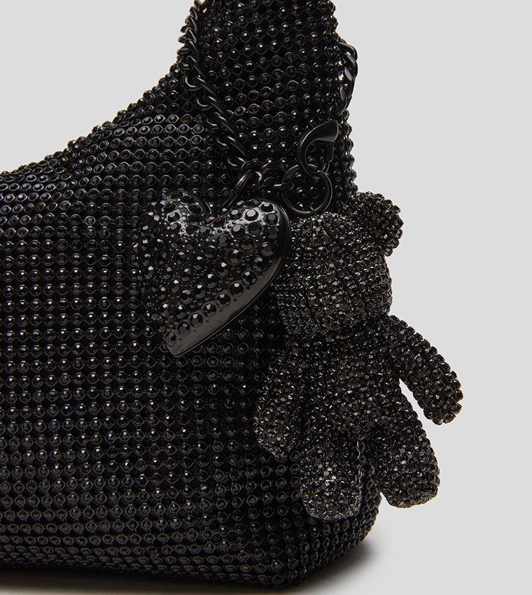 BTEDDIE Embellished Charm Hobo Mini Bag