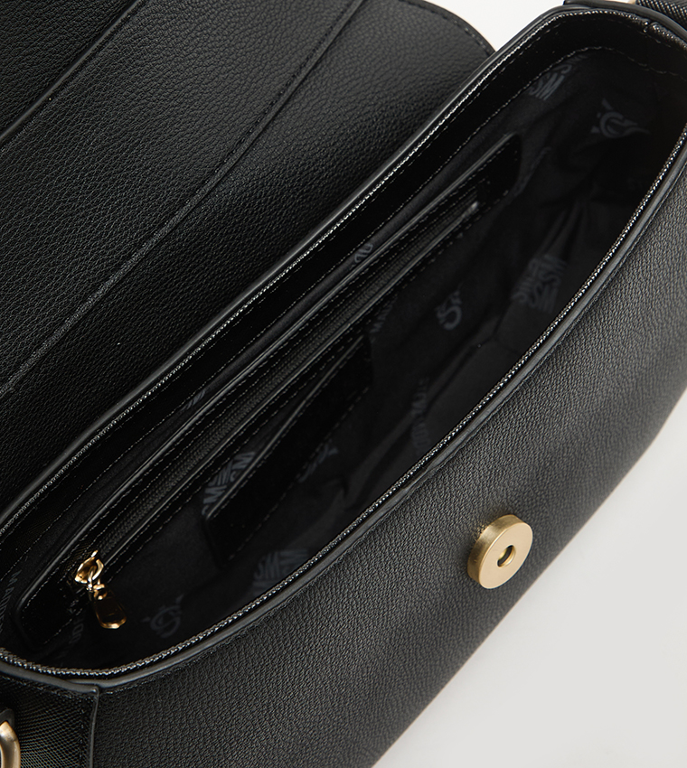 BLYON Textured Flap Shoulder Bag