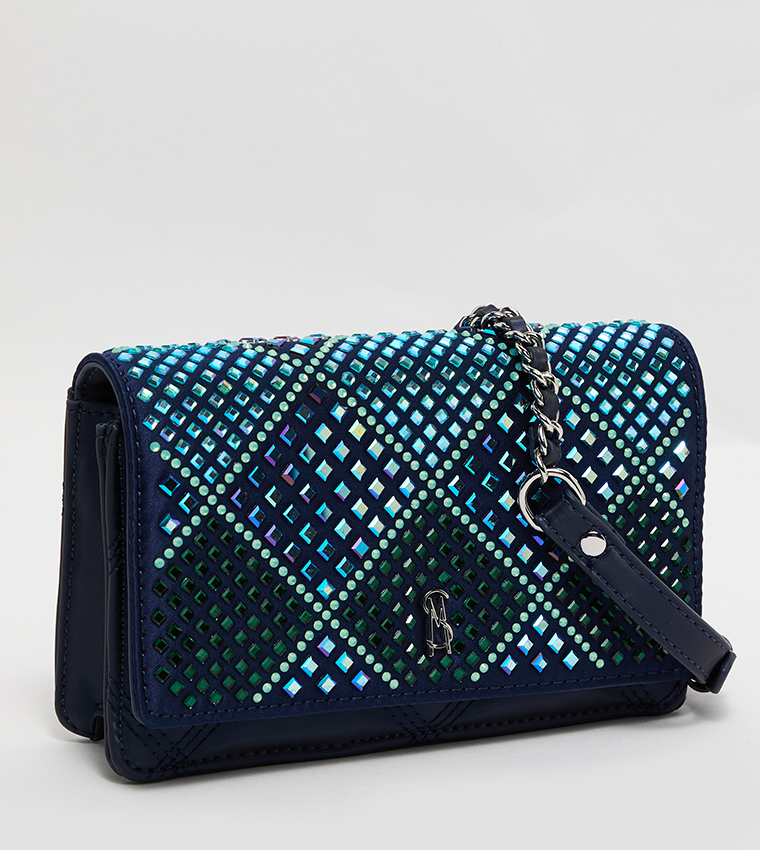 BADDI Embellished Flap Crossbody Bag