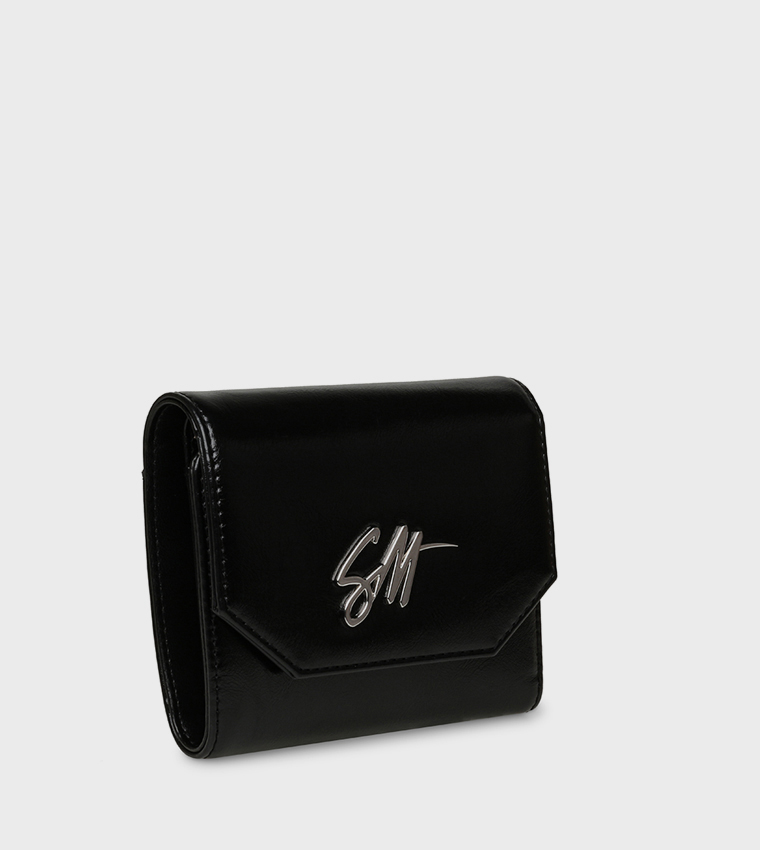BLYDA Logo Detail Flap Wallet
