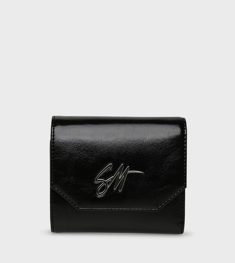 BLYDA Logo Detail Flap Wallet