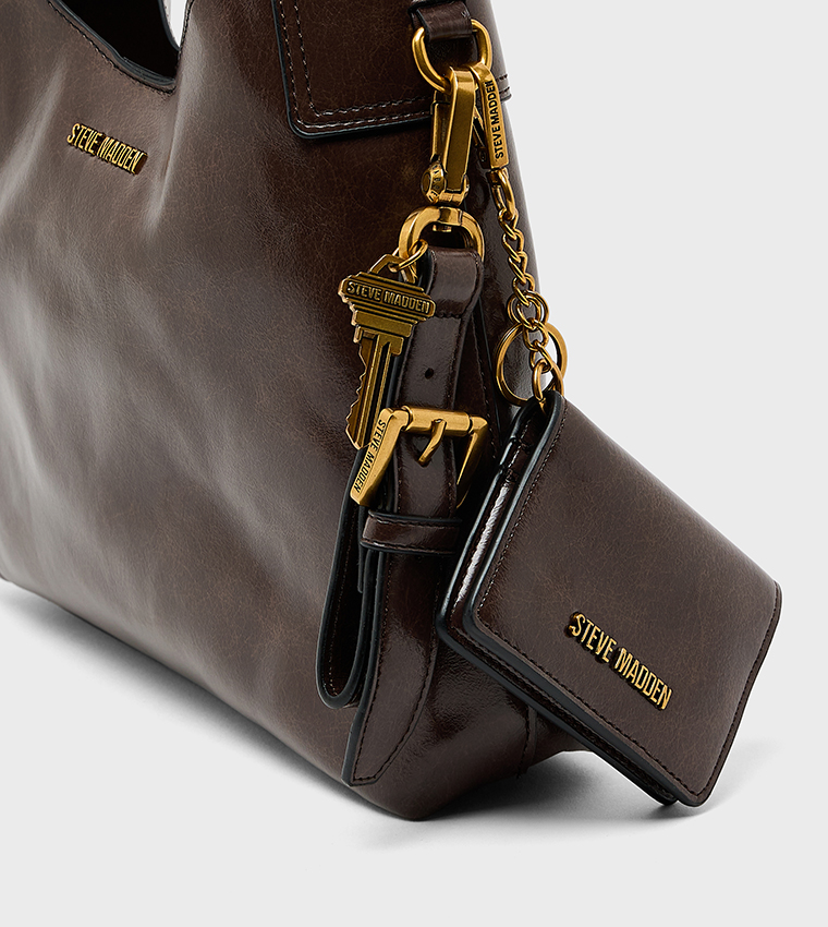 BBERYL Logo Detail Hobo Bag