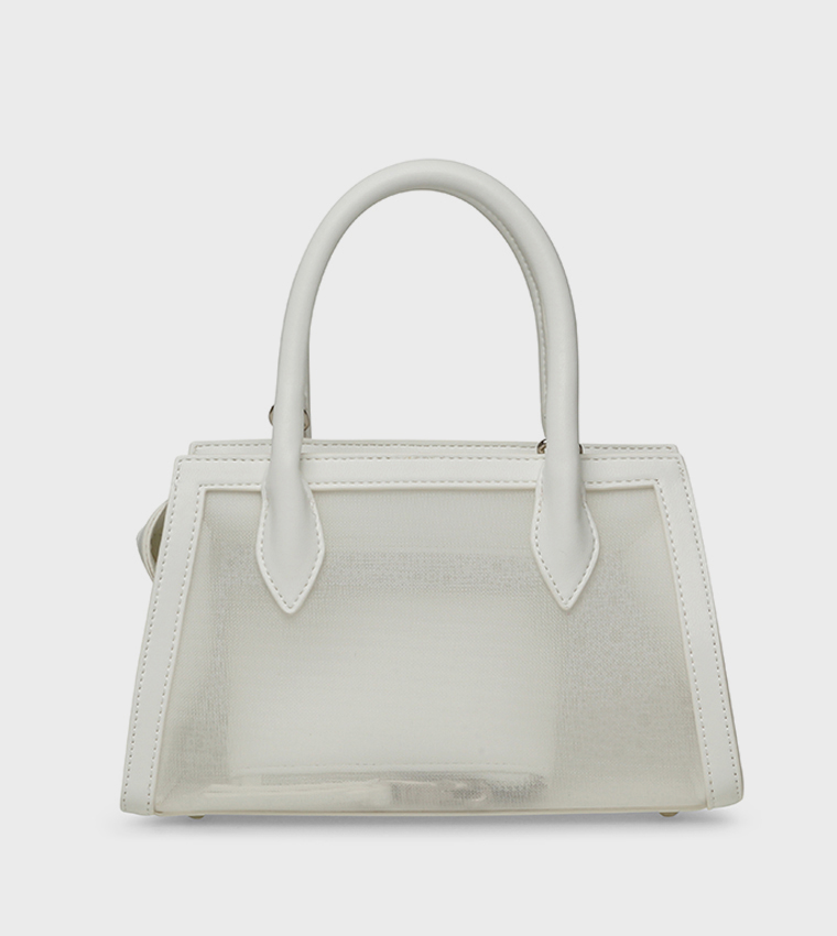 BPEACHY Pearl Embellished Satchel Bag