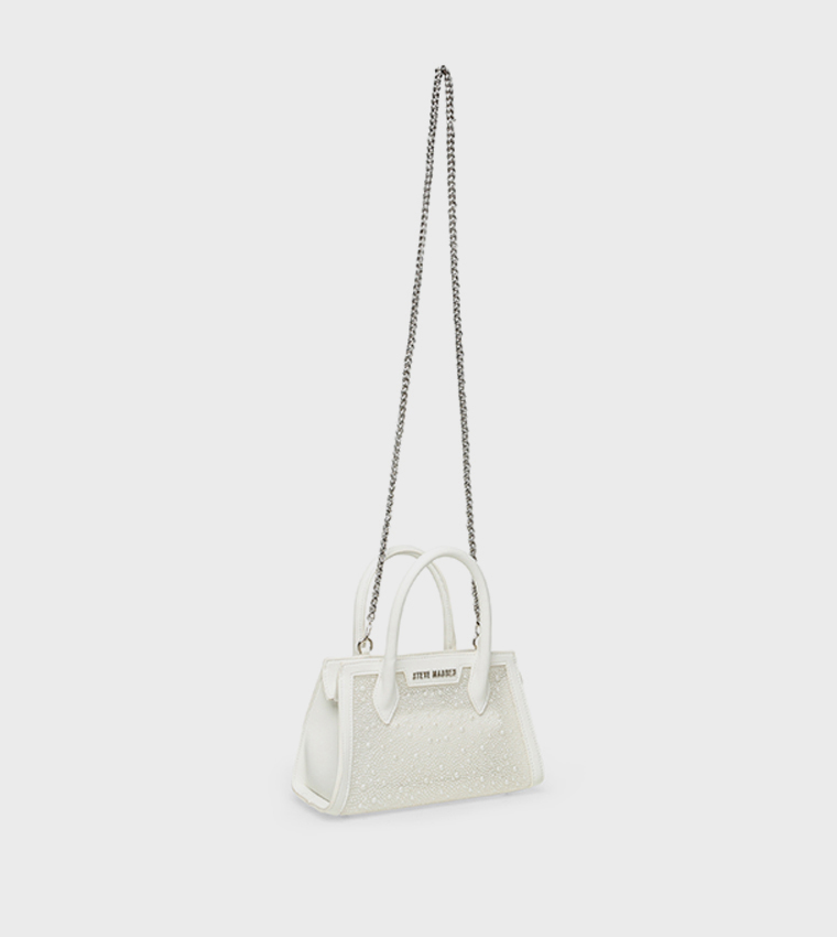 BPEACHY Pearl Embellished Satchel Bag