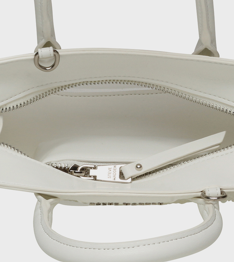 BPEACHY Pearl Embellished Satchel Bag