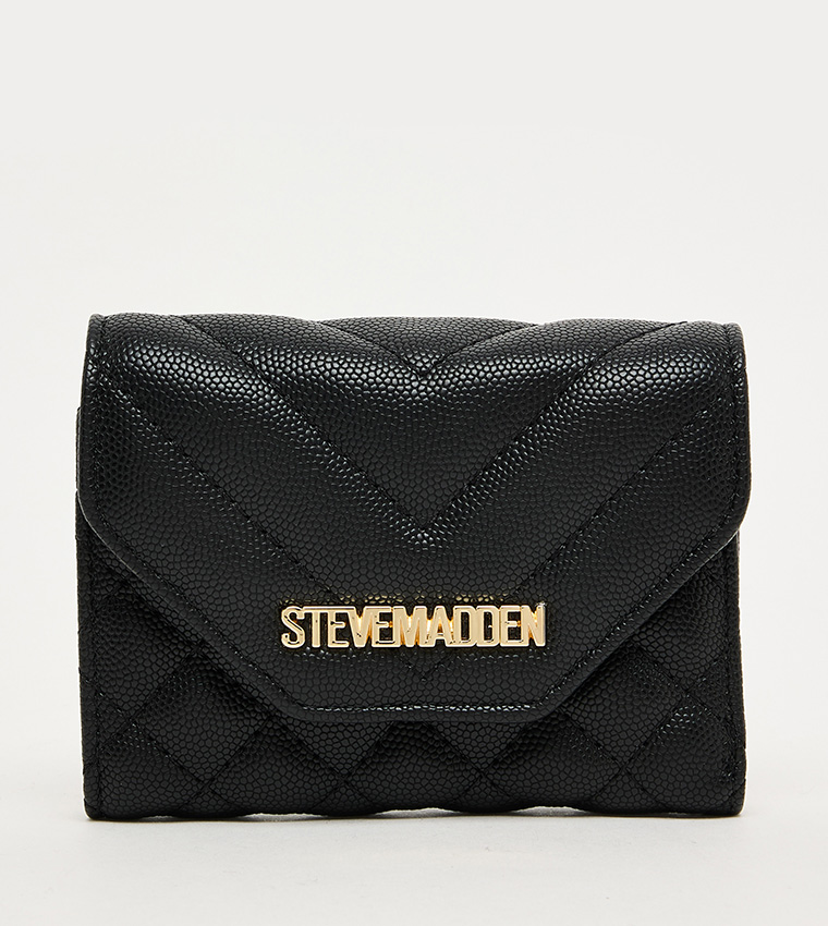 محفظة ثلاثية الطي بغطاء مبطن