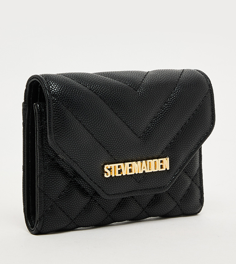 محفظة ثلاثية الطي بغطاء مبطن