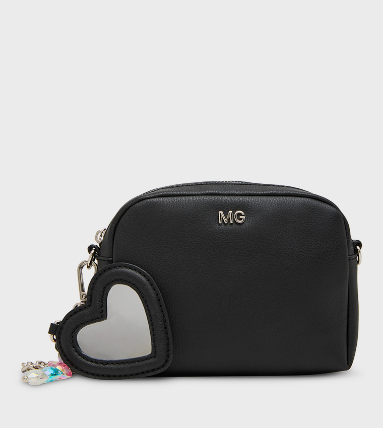 Textured Camera Bag with Charm
