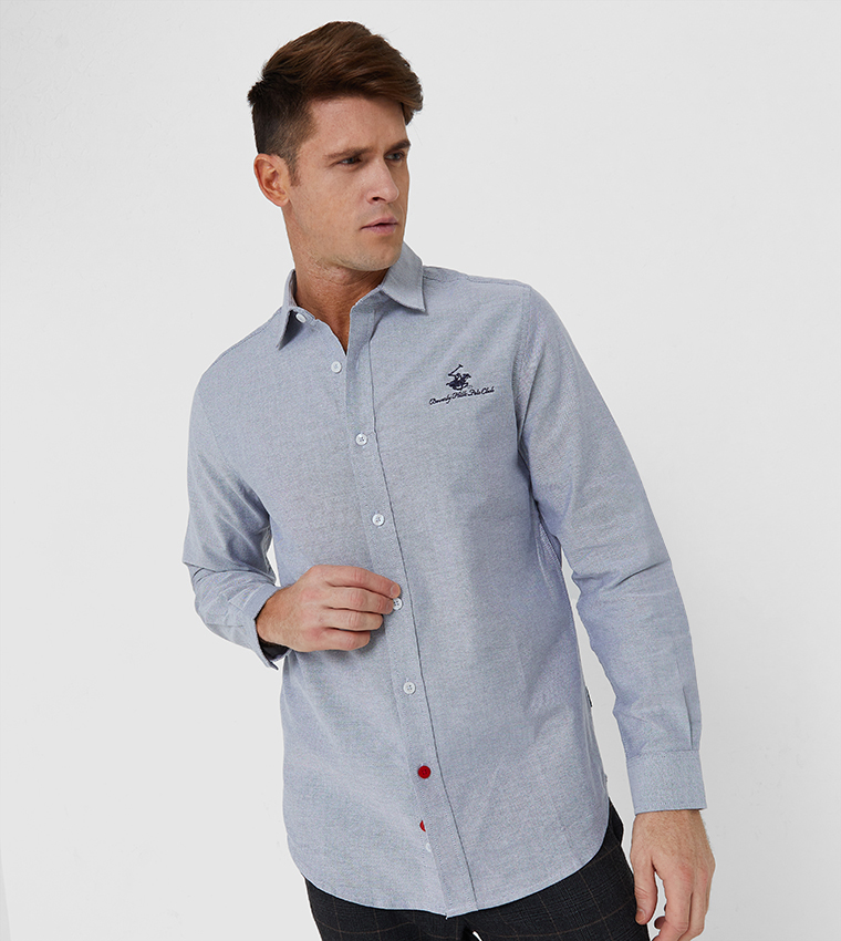 Long Sleeve Classic Collar Timeless Oxford Cloth Shirt 