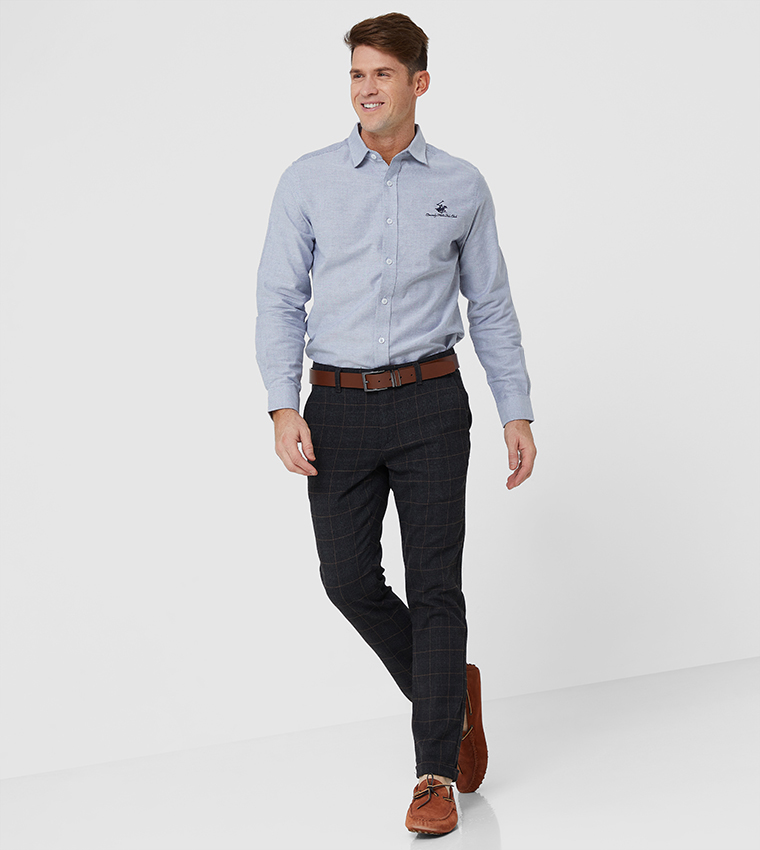 Long Sleeve Classic Collar Timeless Oxford Cloth Shirt 