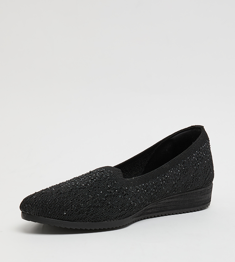 CLEO SAWDUST Embellished Slip-On Shoes