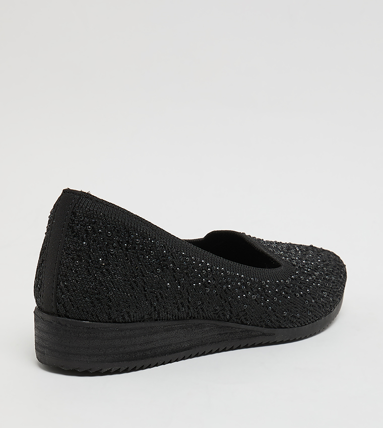 CLEO SAWDUST Embellished Slip-On Shoes