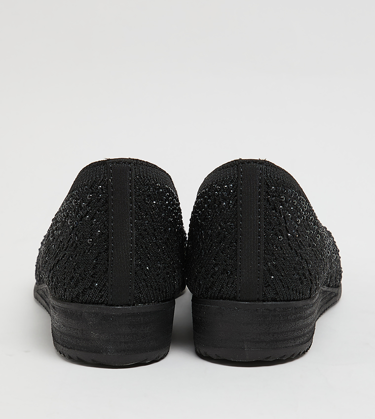 CLEO SAWDUST Embellished Slip-On Shoes