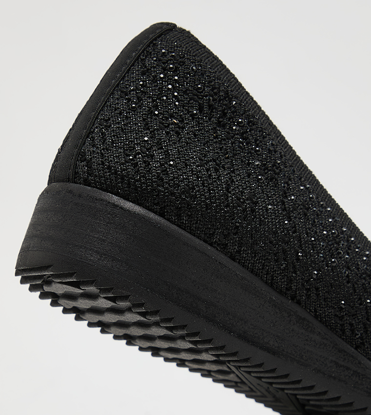 CLEO SAWDUST Embellished Slip-On Shoes