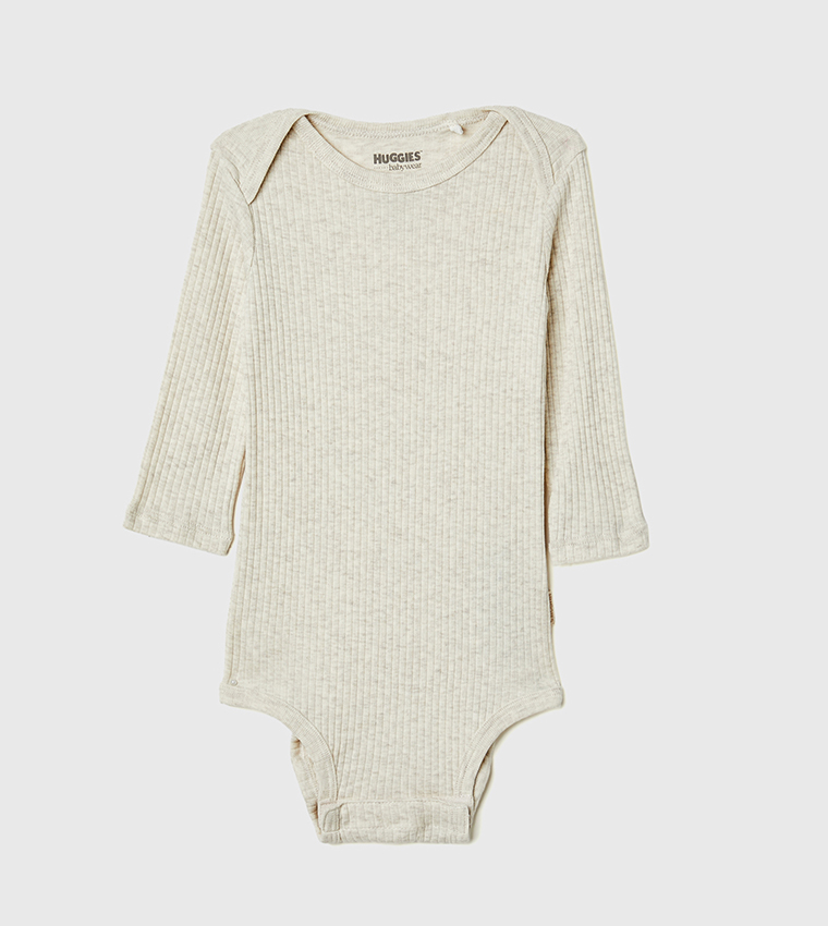 Pack of 3 Solid Long Sleeves Bodysuits